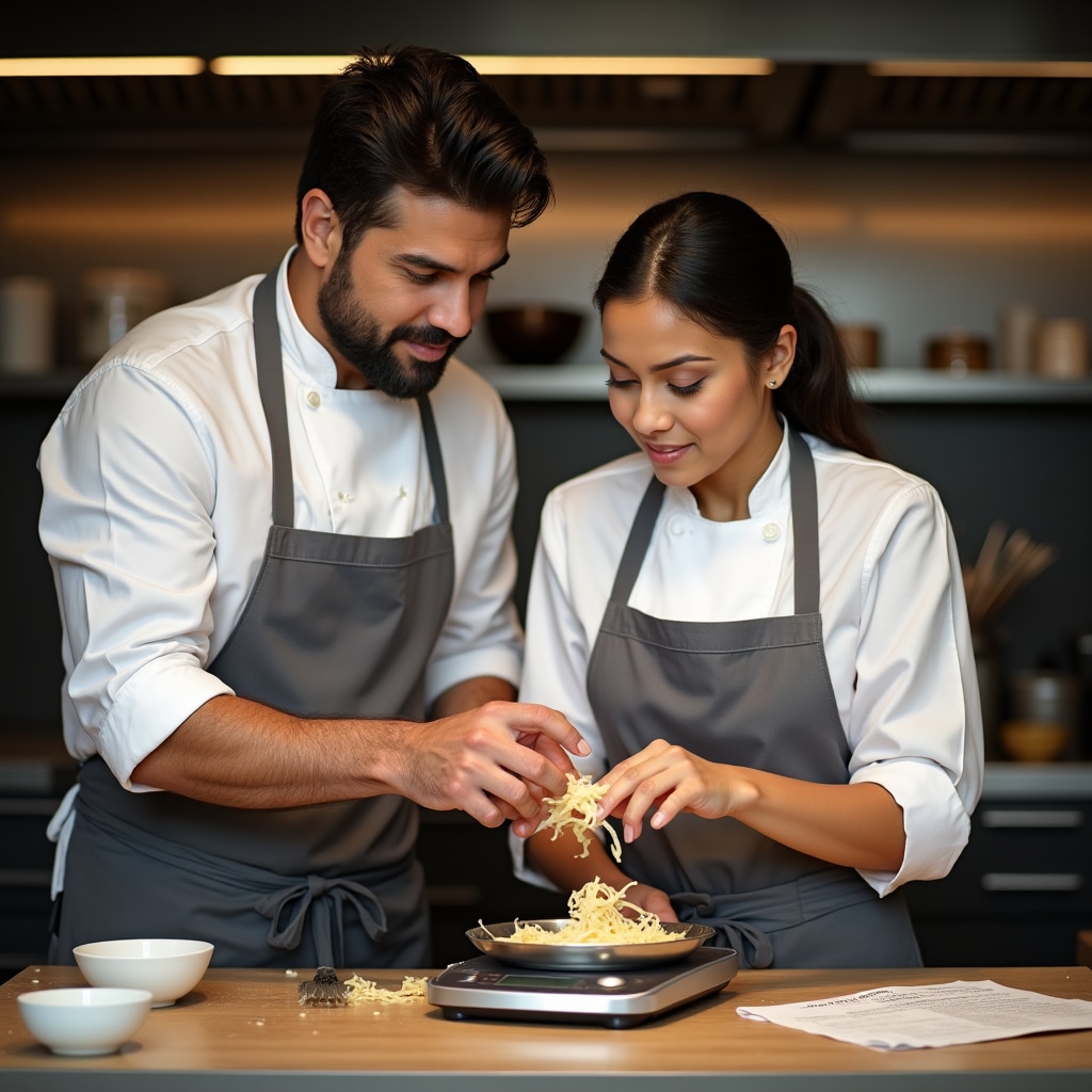 Formazione pratica sul controllo delle porzioni in cucina