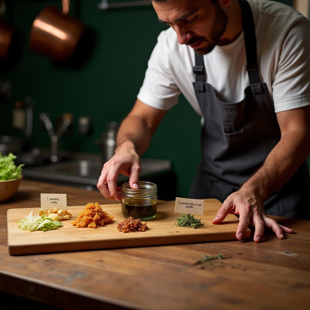 Preparazione creativa con ingredienti riutilizzati in cucina